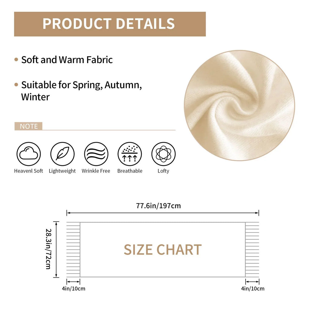 Feel Patrick's St Wrap Scarf Scarves Cashmere Bingfone Shawl Winter Art Women Warm Soft For Day6 Elegant Print Gifts- Large