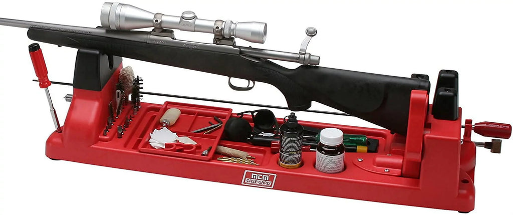 Single Gun NEW Clamp Cleaning Action Down Center Guard Vise MTM Case