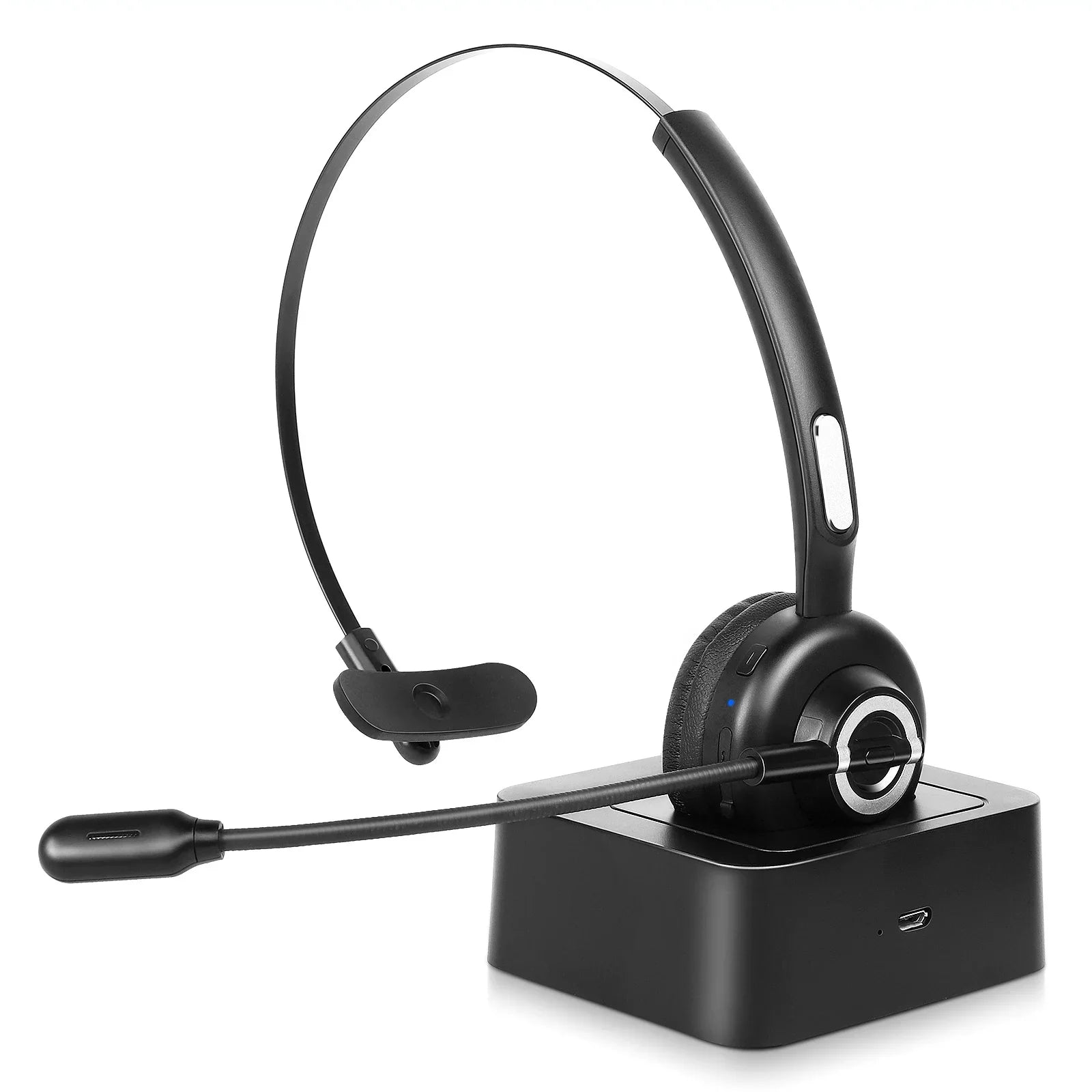 Charging Noise Comfortable Mic Wireless Microphone, C5L Headset, Charging for UX-M97 Phone BLU Cell Headset Wireless Mute with Isolation Function Base With with Dock Bluetooth Headset