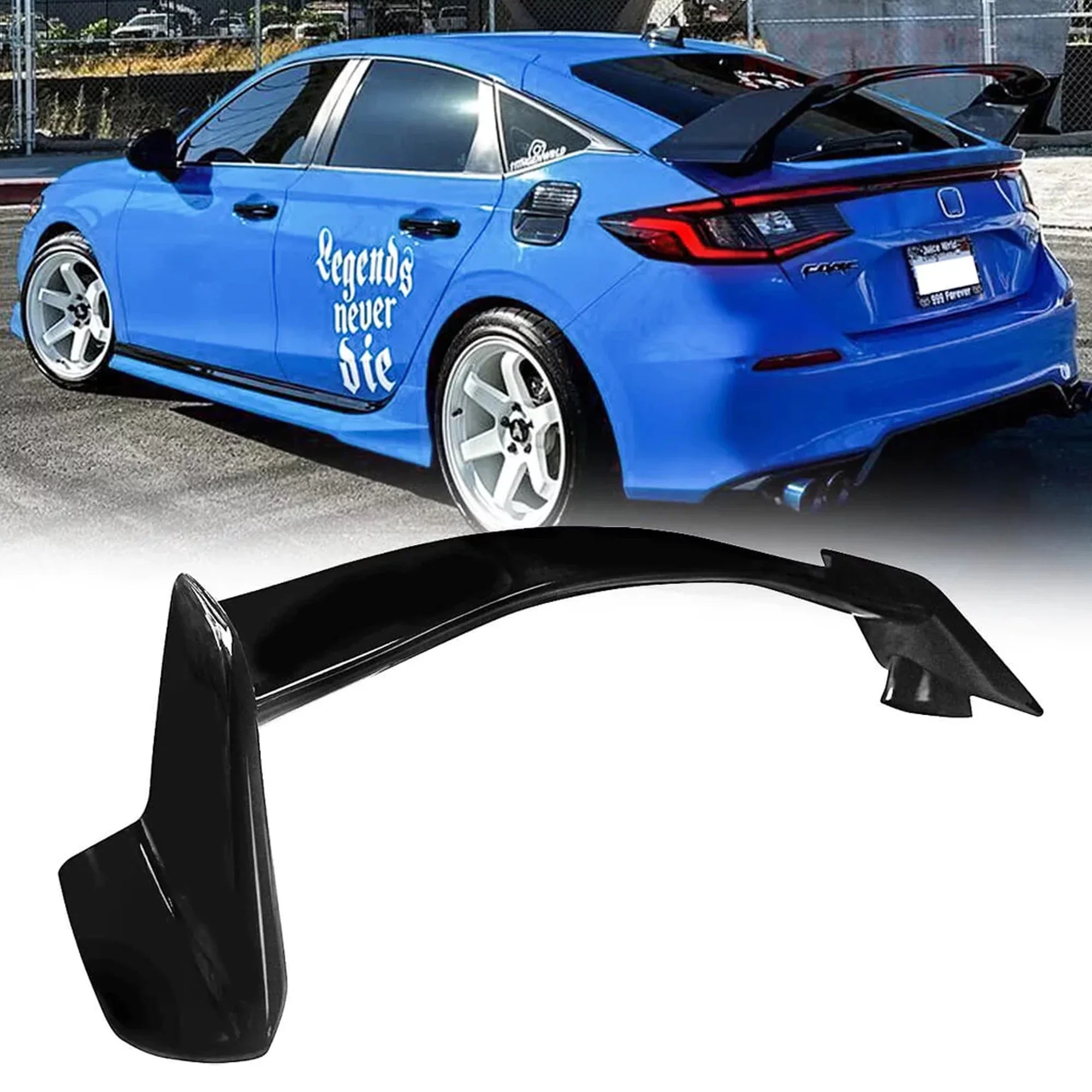 Civic Tail Rear Hatchback 2022-2024 Spoiler 11th Honda for NINTE Wing Spoiler Trunk