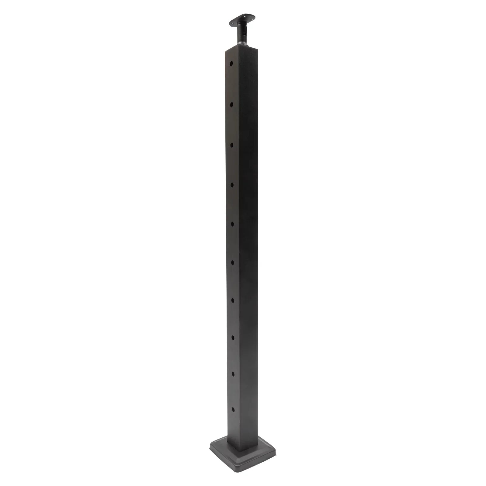 Wood Steel Two Railing Post Stainless Level Fence Post Cable System Railing Sides for Square Deck Concrete Pre-Drilled Cable 36''x2''x2'' Level