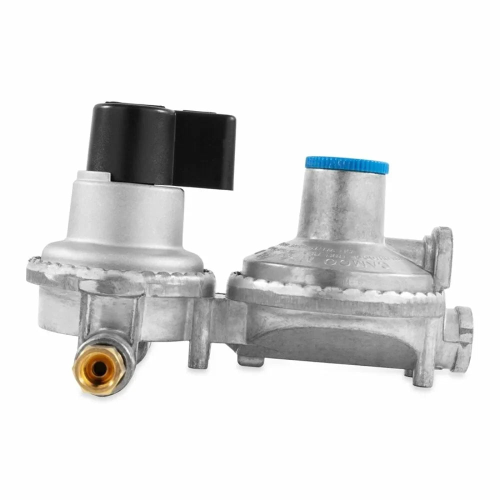 Propane Tank Dual Double-Stage With RVs Camco (59005) Tanks Change Regulator- From Constant Full Auto Empty Auto-Changeover For with Gas a Pressure Hookups, to Propane Maintains