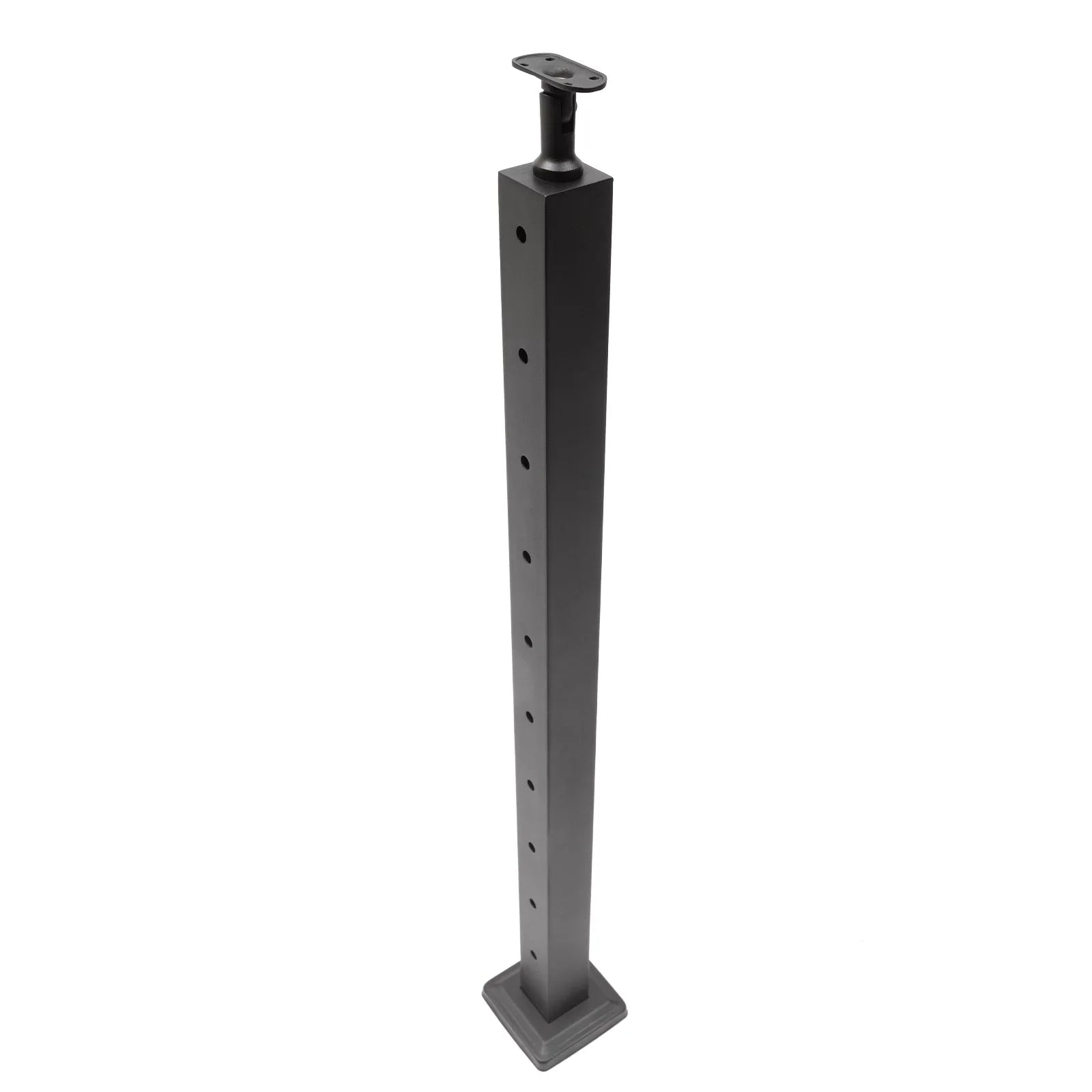 Level Concrete 36"*2"*2" Adjustable Top Wood Line Level Railing Steel drilled Post Finish Post Mount Deck Cable Black Post Stainless Level Top