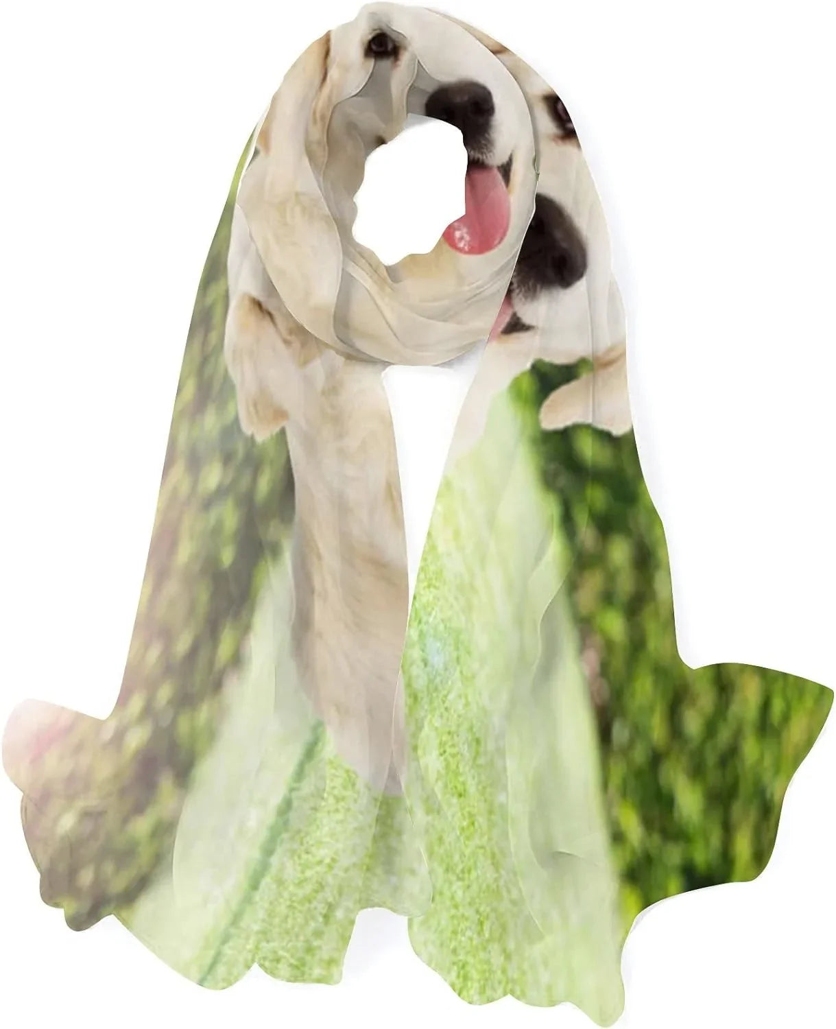 Wrap Neck Silk Girls Shawl Women Scarves Outdoors Scarf Retriever for Looking Hyjoy Long Lightweight Golden