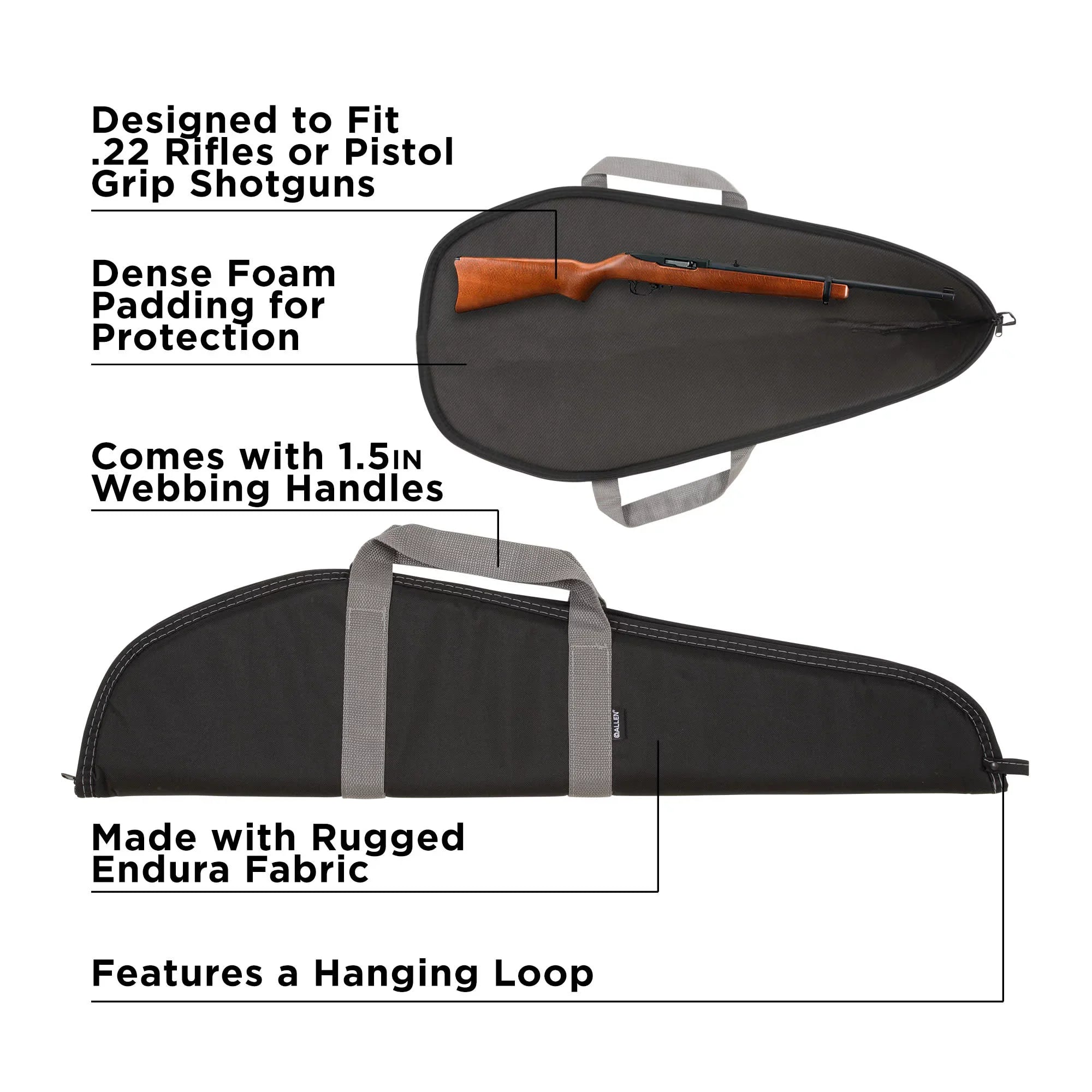 Allen Firearm Handgun Case, Durango Case, Company 601-32 Polyester, Multi-Color Gun 32"