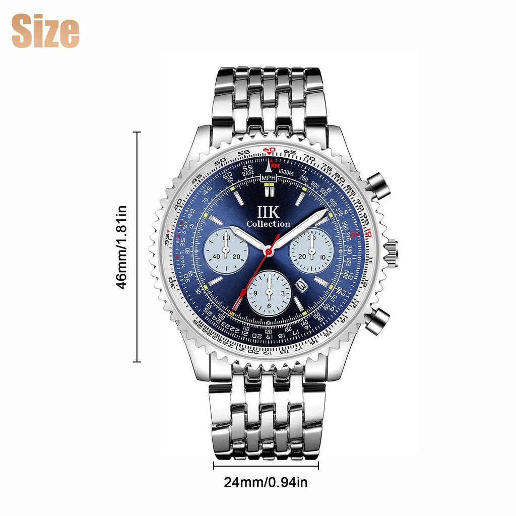 Luminous Hombre De Steel Stainless Bracelet Watch Waterproof Men Quartz Relojes