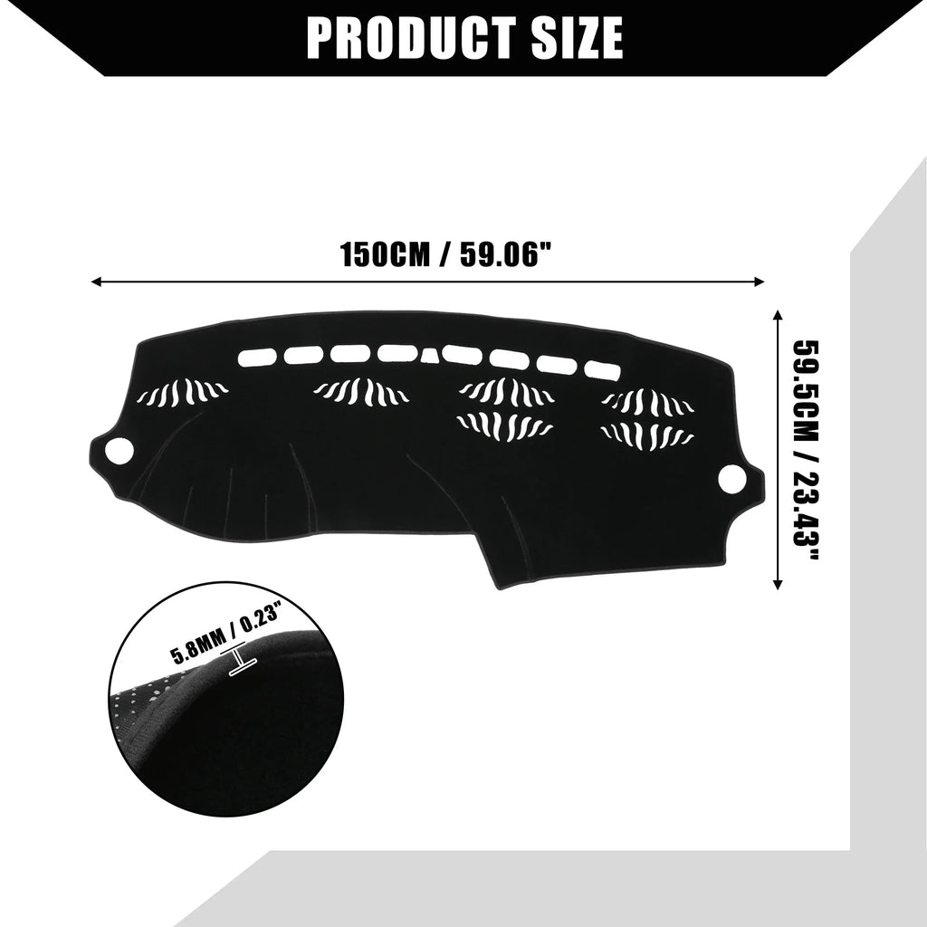 Cover 2007-2015 Console Polyester Audi Unique for Pcs Dash Cover Center Black Dashboard Q7 Bargains Non-Slip 1