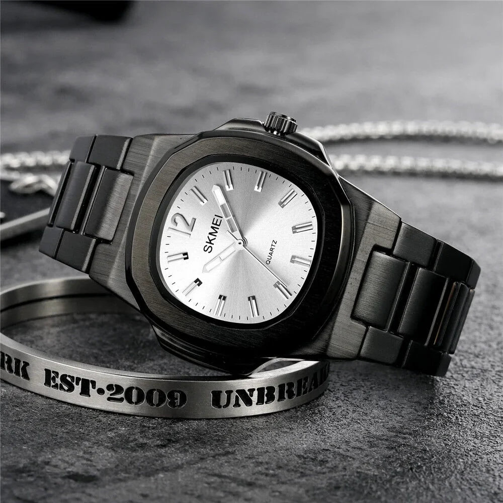 Steel Male Gold Watch Business Luxury Gift For Wristwatch Men Quartz
