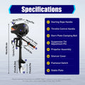 Fishing CDI Outboard Stroke Cooling HP Boat Water Engine 3.6 Outboard HANGKAI Motor 90cm/35.4in Boat 2 Motor