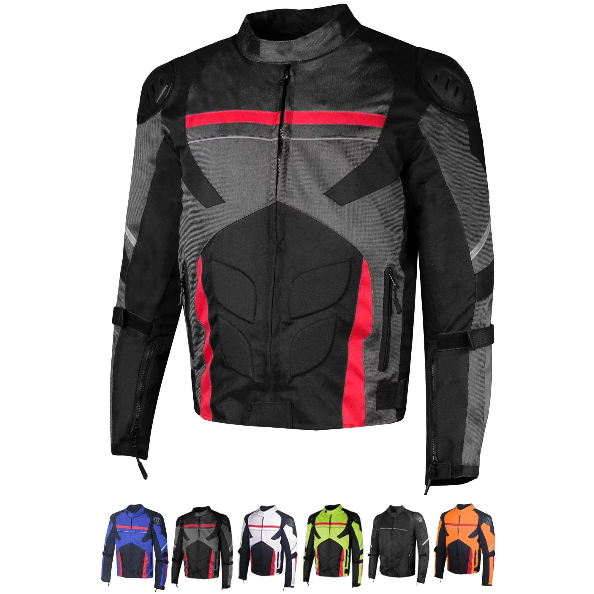 Armor Motorcycle Waterproof Grey AirTrek Biker Jacket Touring Men Rain Mesh L