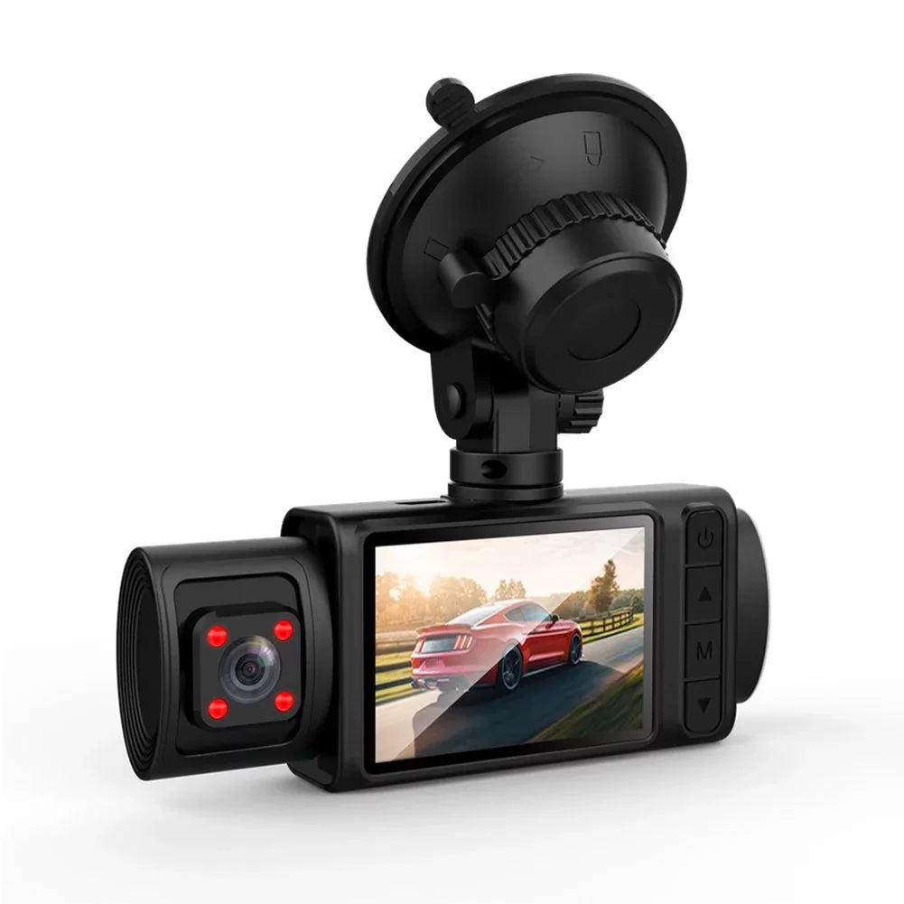 And Triple Car Camera 2\\\" DVR Cam Lens Video Front HD Driving Rear Recorder Dash