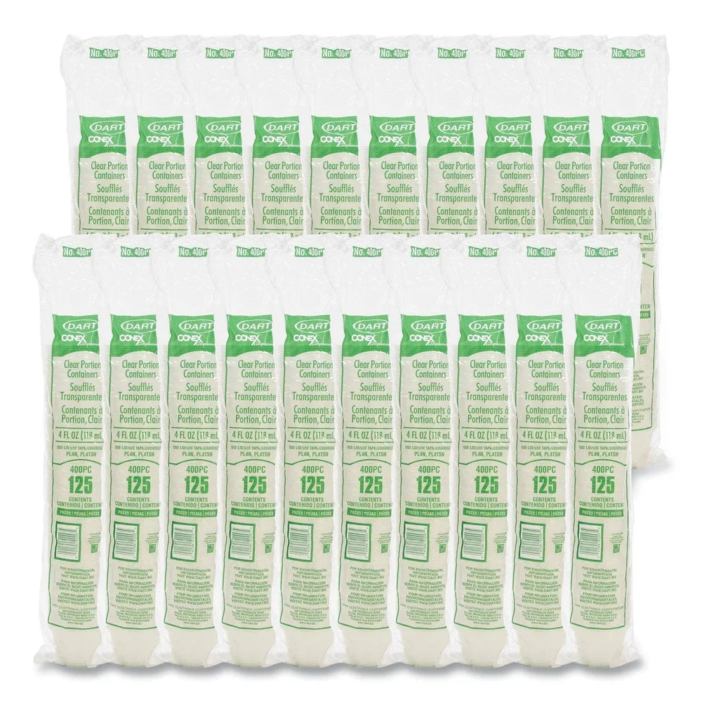 Dart Containers - oz. (2500/Carton)] Polypropylene 400PC Clear Portion 4 Complements Conex