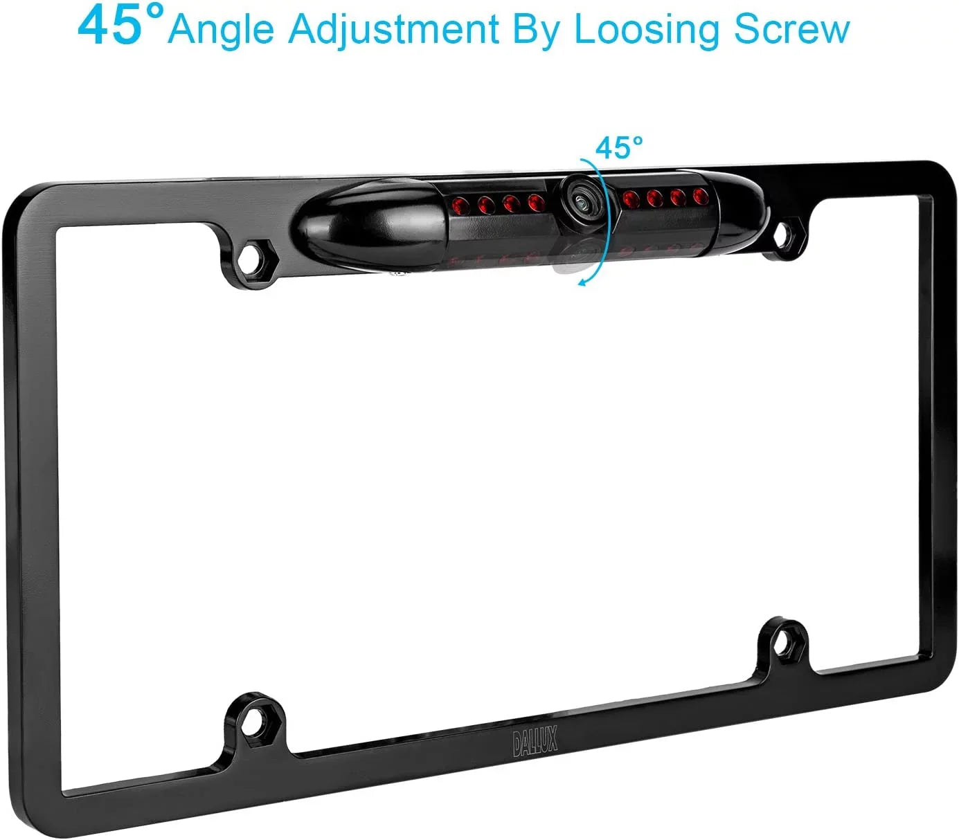 Frame 8 Backup Reverse or Car IR Front US Rearview Camera Vision Black View 12V Plate Night License