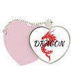 West Mirror Animal Myth Winged Dragon East Purse Makeup Pink Travel Heart