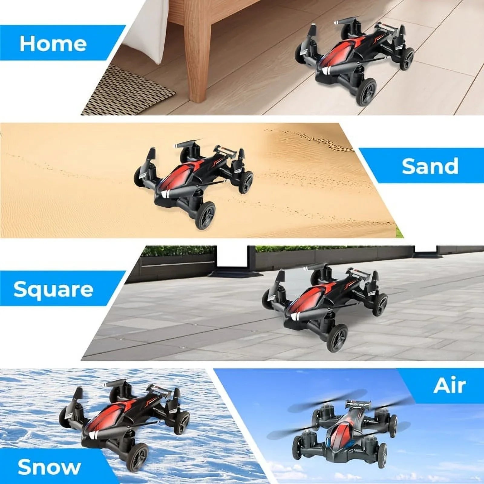 RC And Low-speed Height Unmanned Switch Stable Air Toy For Intelligent And High-speed Flight, Gift Drone Toys Setting, Dual-use Drone Car Land Four-axis