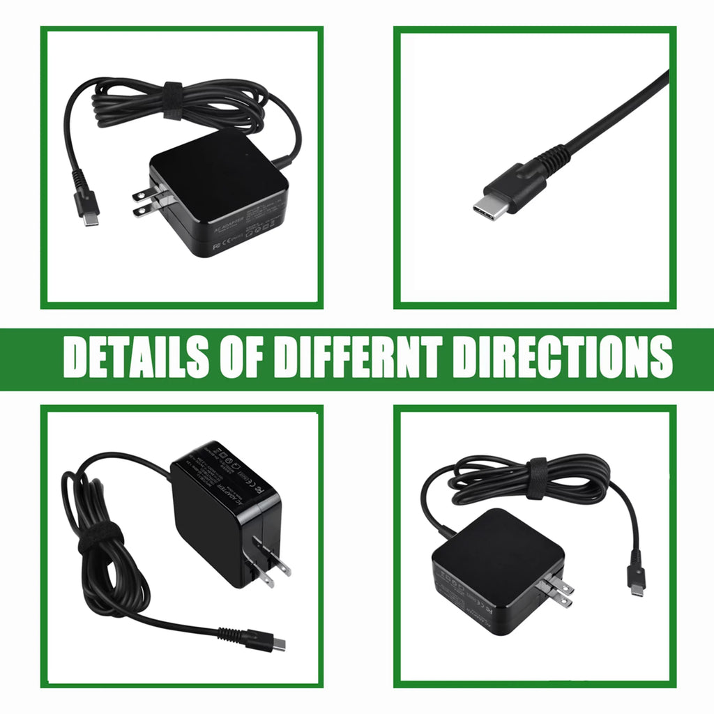 Chromebook USB-C 100e Replacement AC Charger KONKIN Type for Lenovo Compatible 45W Adapter 81MA Gen BOO 2nd 81QB