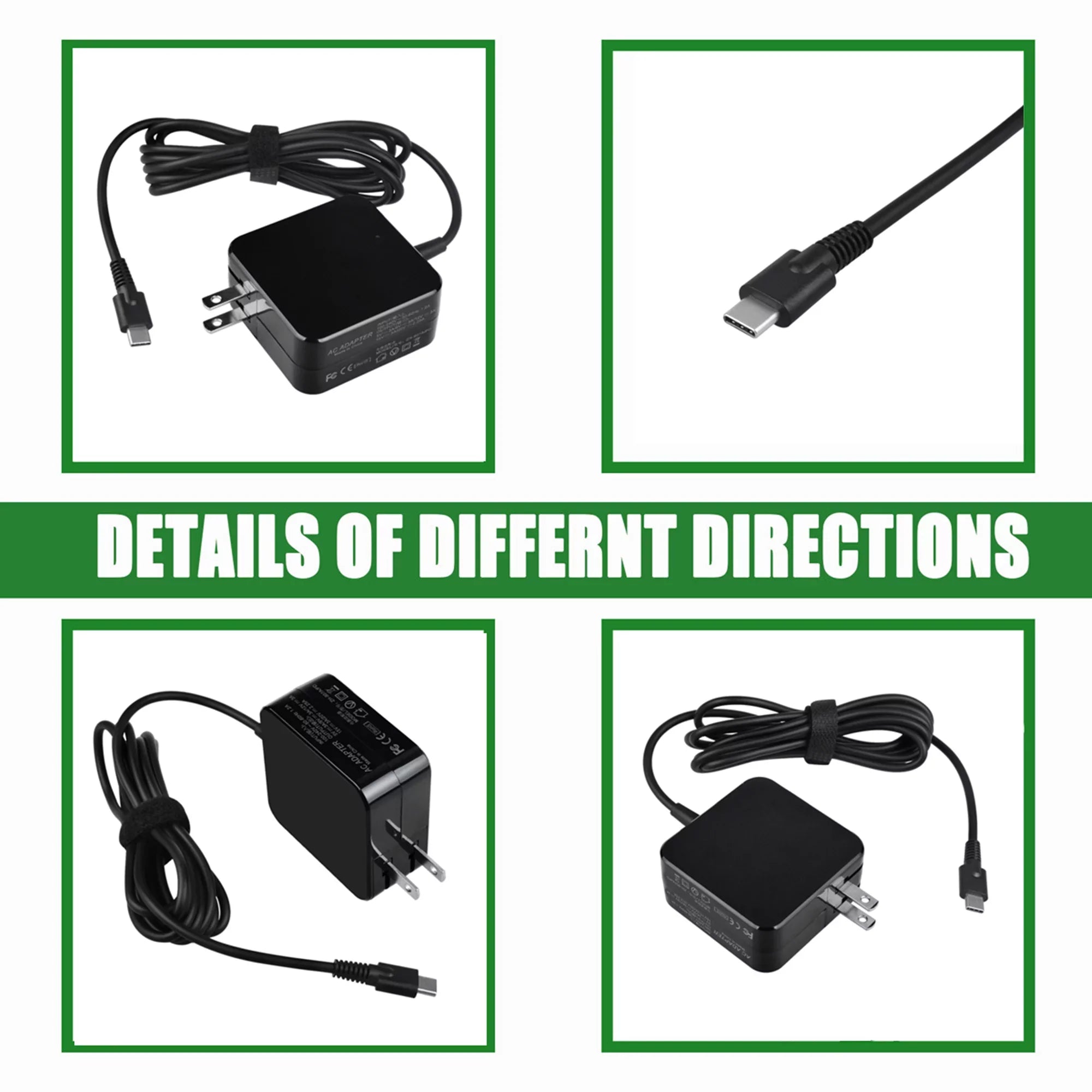 Chromebook USB-C 100e Replacement AC Charger KONKIN Type for Lenovo Compatible 45W Adapter 81MA Gen BOO 2nd 81QB