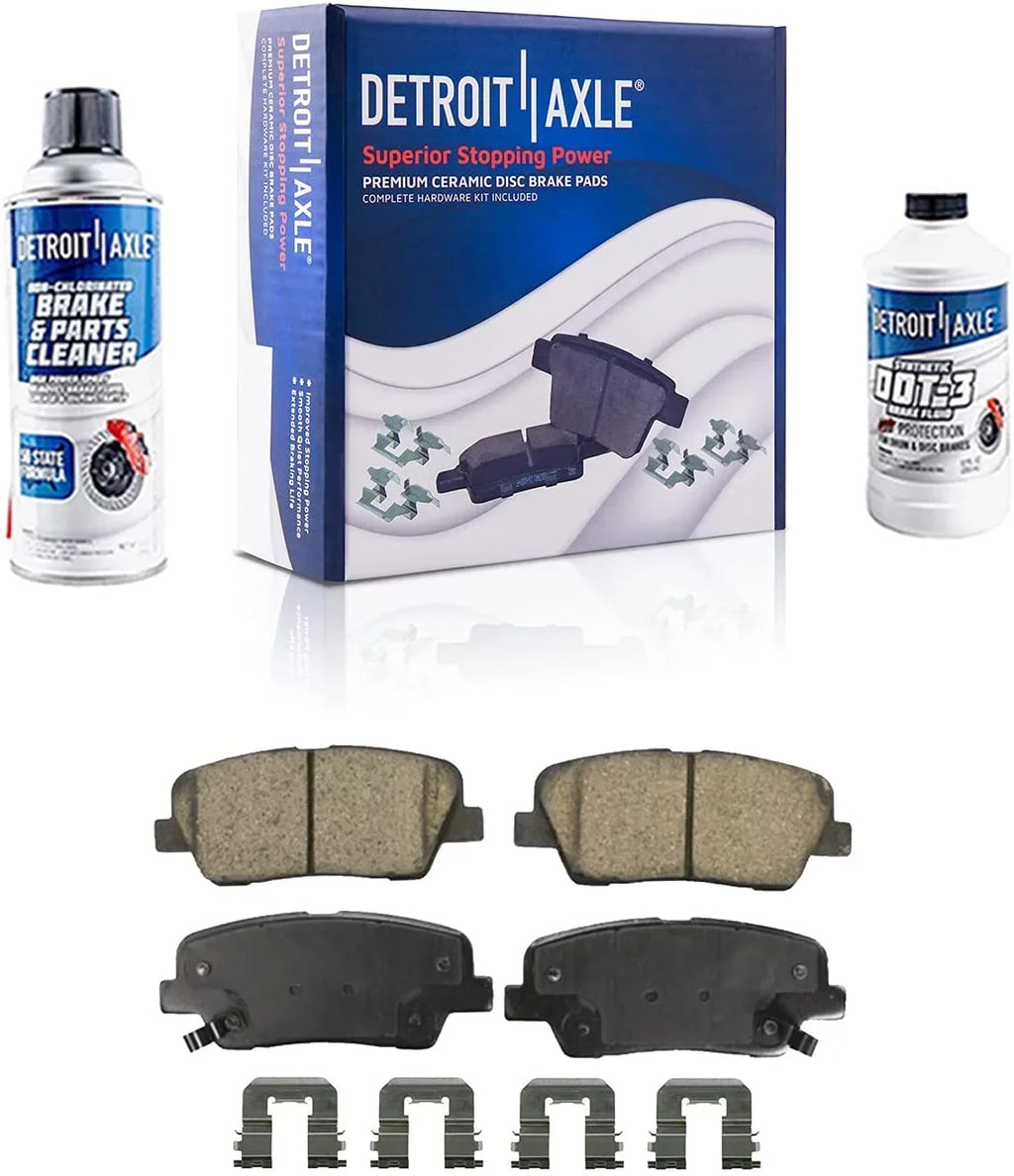 for Pads 11-14 Fe, Rear Detroit Santa Kia Replacement 4 2011 2013 and 2014 Axle 2010-2012 - 2010 Brake Front Brake Sorento, Hyundai Pads Ceramic 2012
