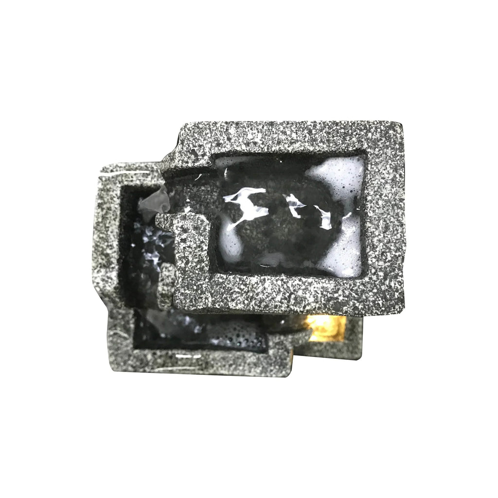 Crates Concrete Warm Lights With Fountain White LED