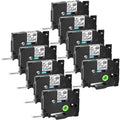 Compatible Tape ID TZe-131 Flexible TZe-FX131 for TZe P-touch 10PK on Cable TZ-131 TZ 8m 12mm x Brother Black Clear TZ-FX131 Label GREENCYCLE Wire