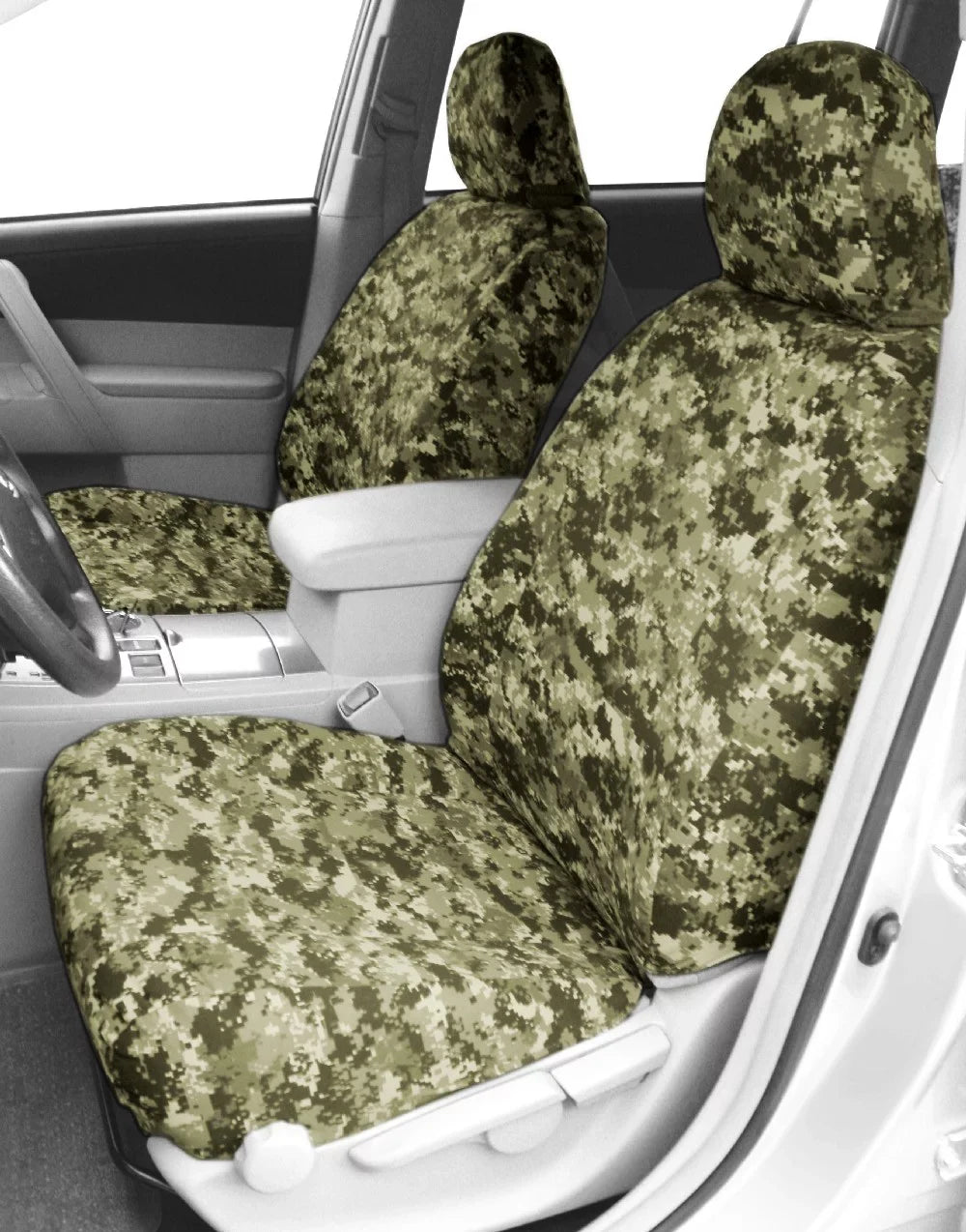 Land and Toyota Trim TY501-98KF for Insert Covers Buckets Camo Seat Forest CalTrend 1994-1997 Front Cruiser -