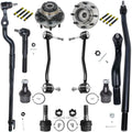2 Wheel 4WD Front Tie for Kit 2001 F-350 Axle Ball Suspension 4 2000 Rods 2003 4 Super Replacement Ford F-250 Joints 12pc Bearing 2002 Sway Duty, 2 Detroit - Bars 00-04 2004 Hubs