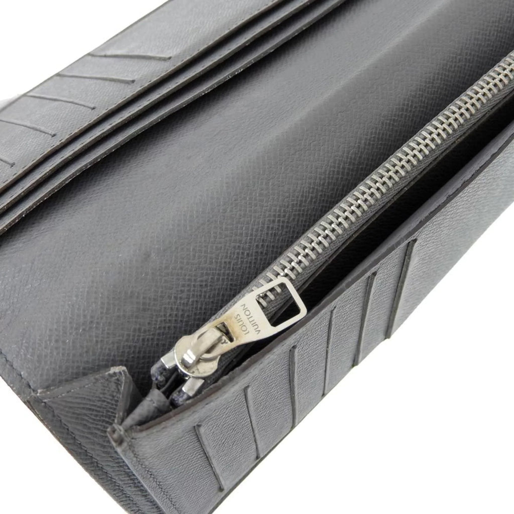 LOUIS VUITTON Long Pre-Owned Brother (Good) Vuitton M32653 Bifold Portefeuille Louis Wallet Glacier Taiga