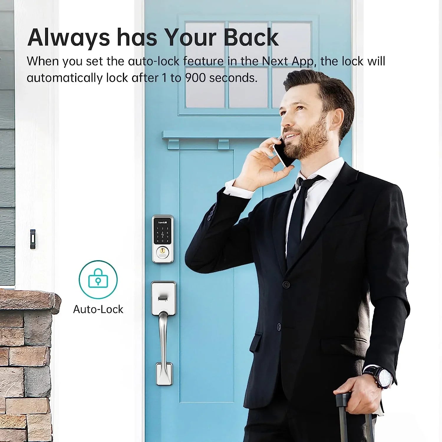 Keyless Lock, Airbnb Smart House Code Door for Door Entry Electronic Deadbolt: Front Digital Locks Keypad Bluetooth Locks GOURE