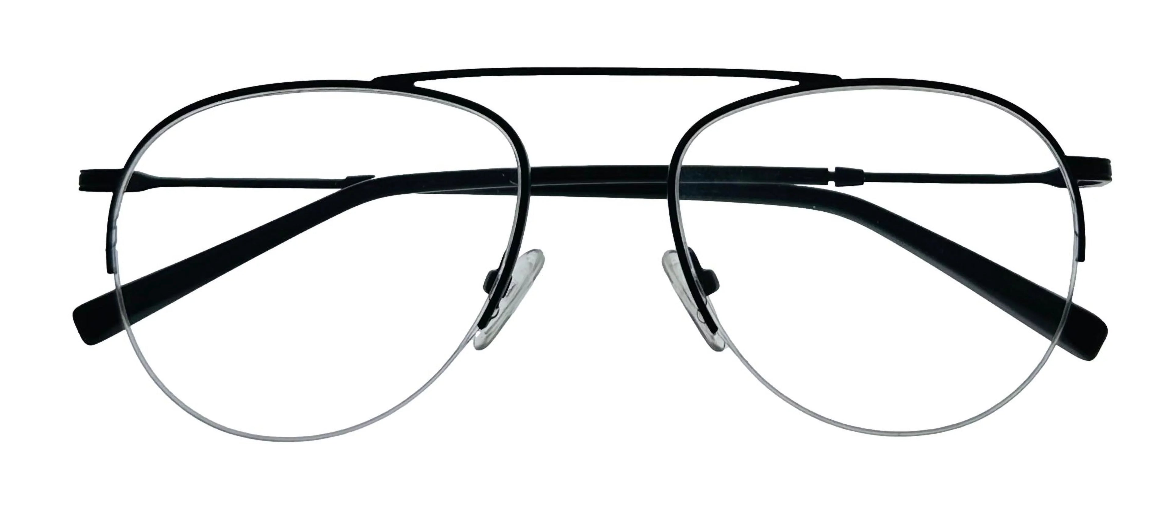 Jones Black Frame. York J359. Aviator Metal 53mm Eyewear Mens Matte New Rimless