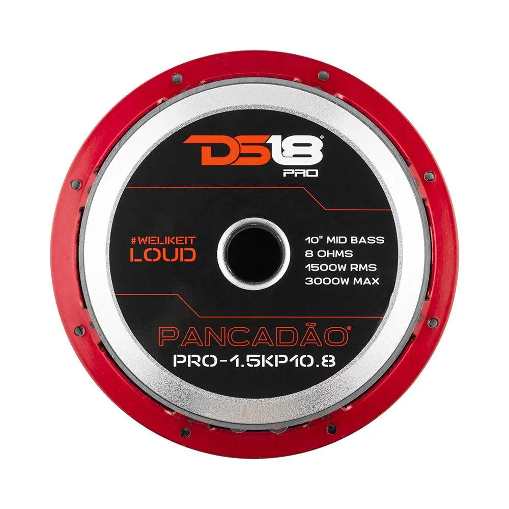 Midbass Speaker Pro-1.5KP10.8 1500 DS18 Ohm Watts RMS Pancadao Mid 8 10" Bass