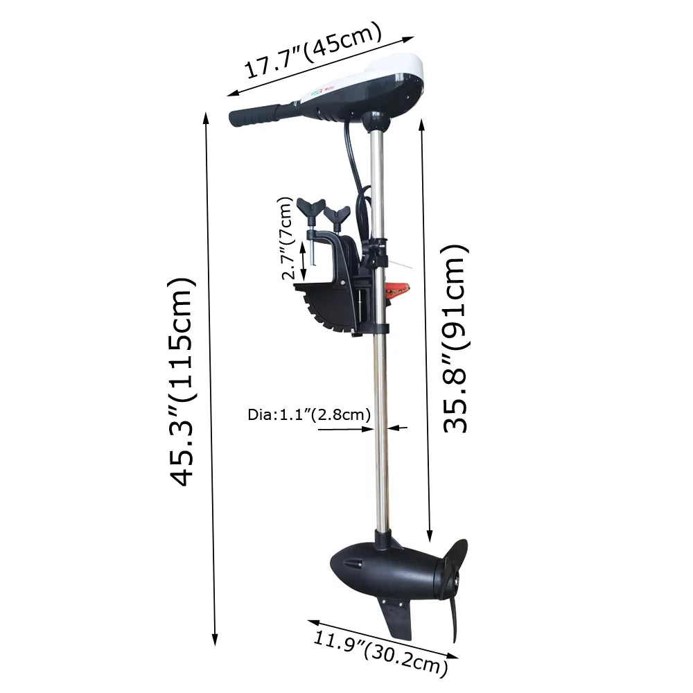 Trolling Electric 24V Electric PreAsion 240lbs Outboard Motor Thrust Saltwater Engine Motor Outboard