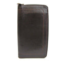 Wallet Men's Organizer Zippy M97025 (bi-fold) Utah Leather (Good) Long Vuitton Louis Pre-Owned Coffee Utah
