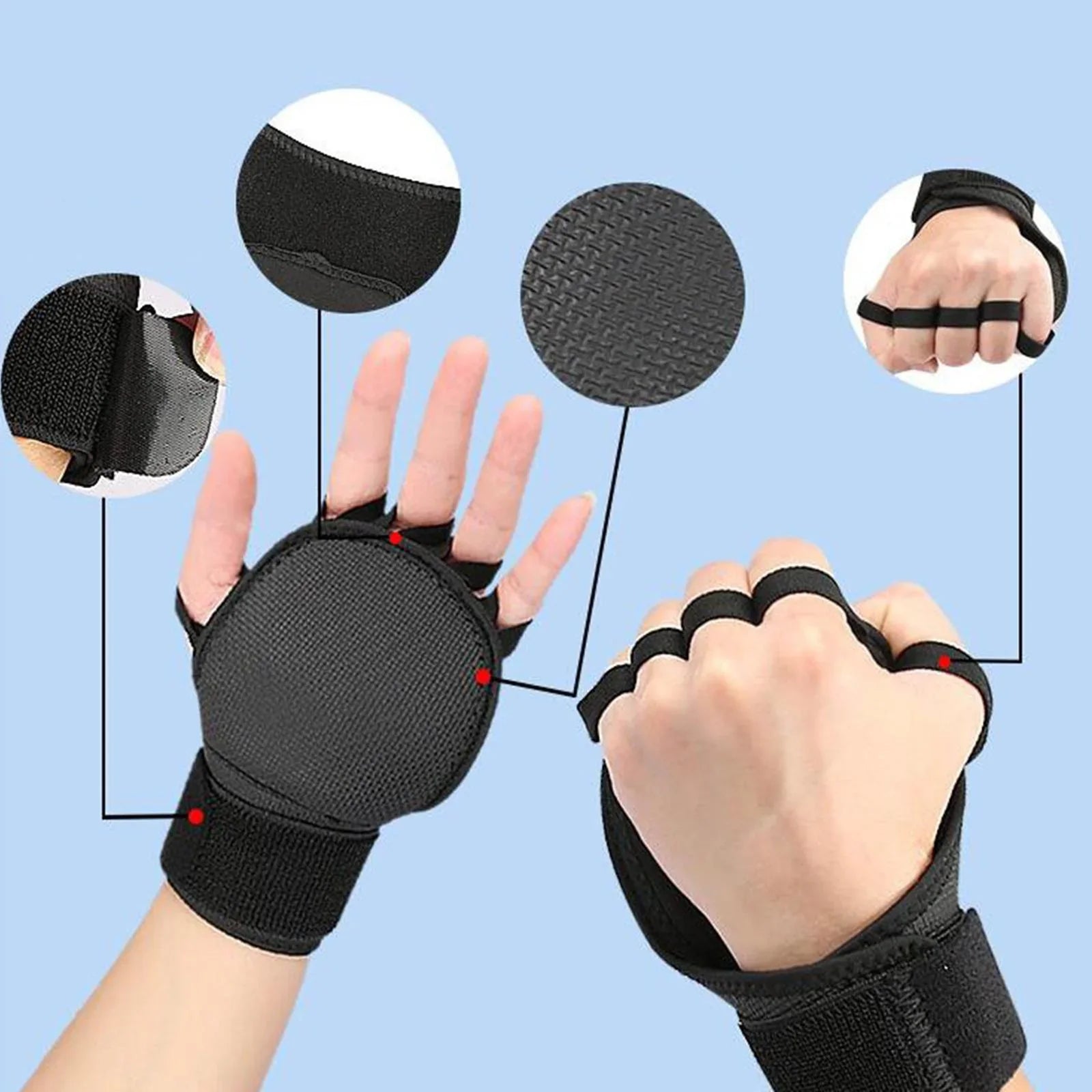 for Kettlebells Shrugs 5xGymnastics Power Deadlifting Hand Grips AMLESO Grips Lifting