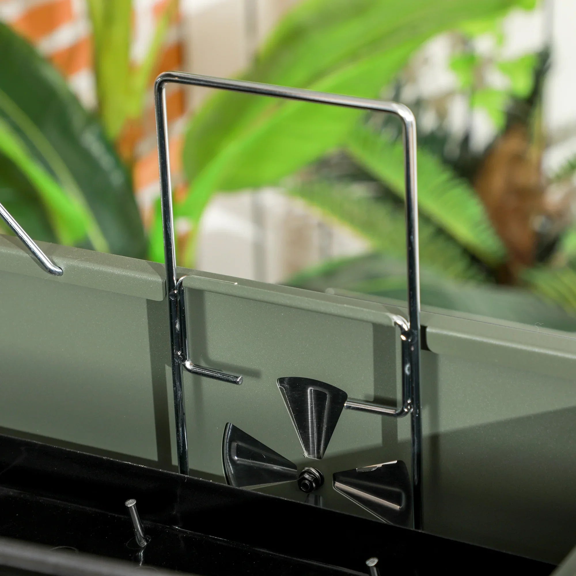 Barbecue, Tabletop Outsunny Green Lid, BBQ Small Charcoal Grill with