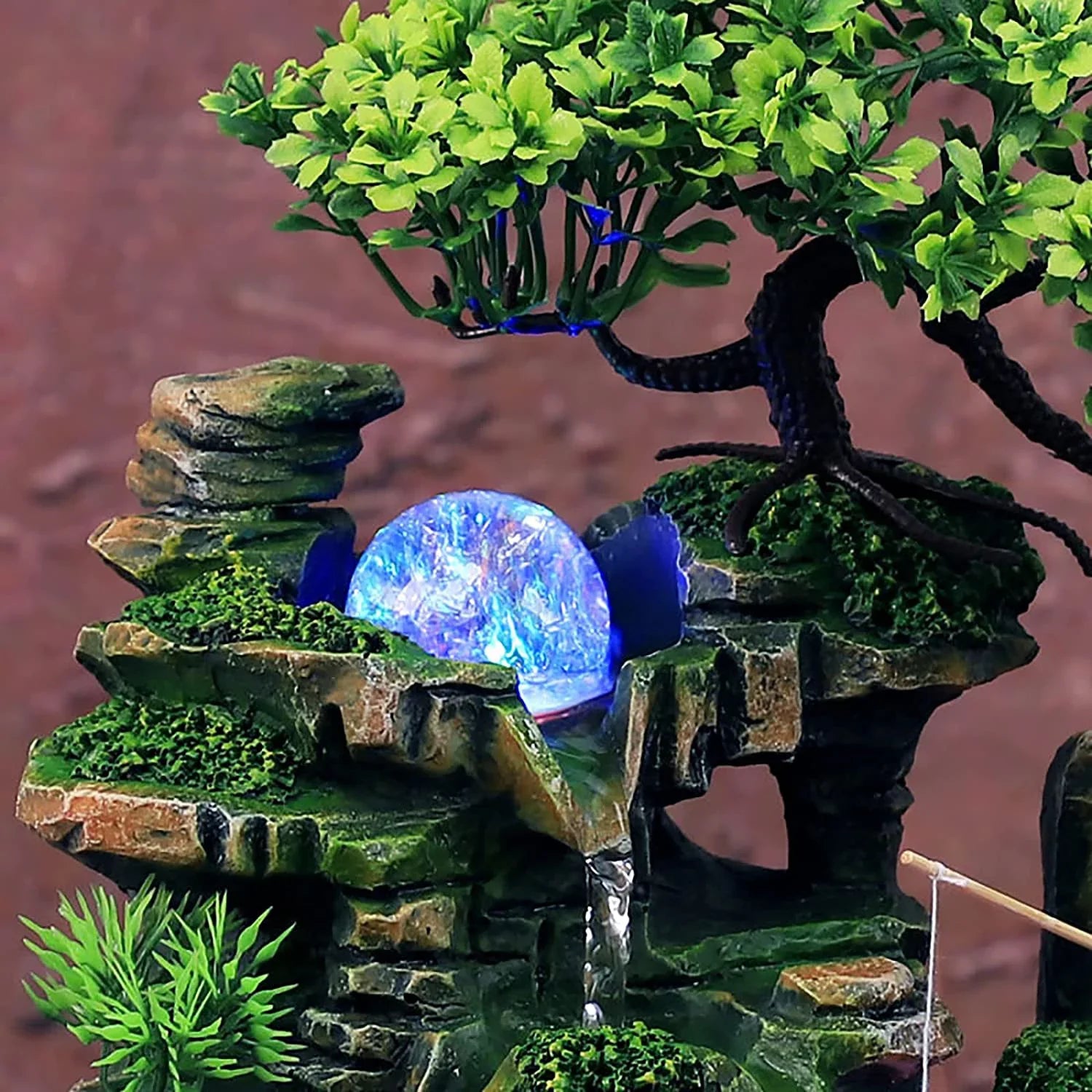 Rockery Zen Decor Miumaeov Fountain Desktop Fengshui Ornament Waterfall