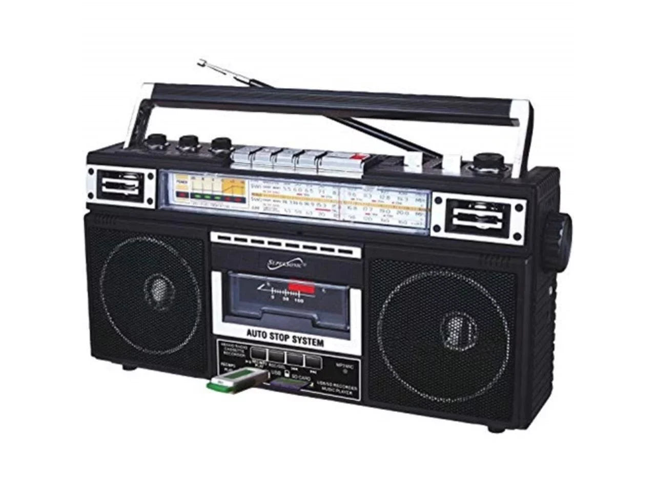 Radio, Portable Black, Supersonic SC-3201BT-BK AM/FM
