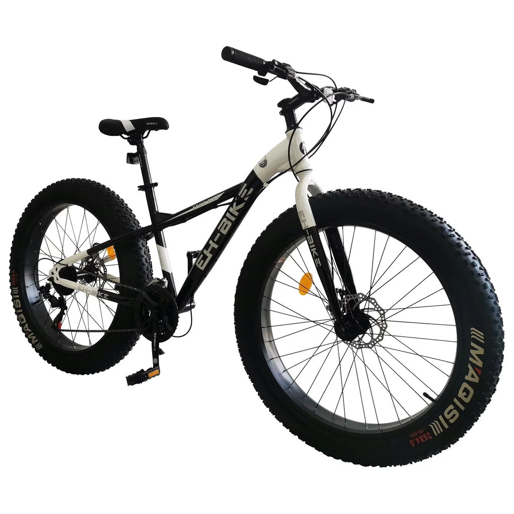 Fat Blue Rear - Mens Knobby 4-Inch Wheels, Bike, Tire Mountain 76x24.8x40in 7-Speed, Tires, Wide 26-Inch Brakes Frame, Steel and Front
