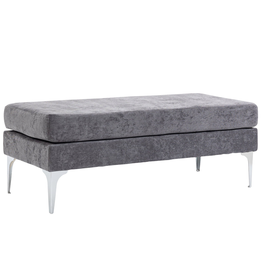 with 48" Dark Steel Bench Gray of End HOMCOM Bed Legs,
