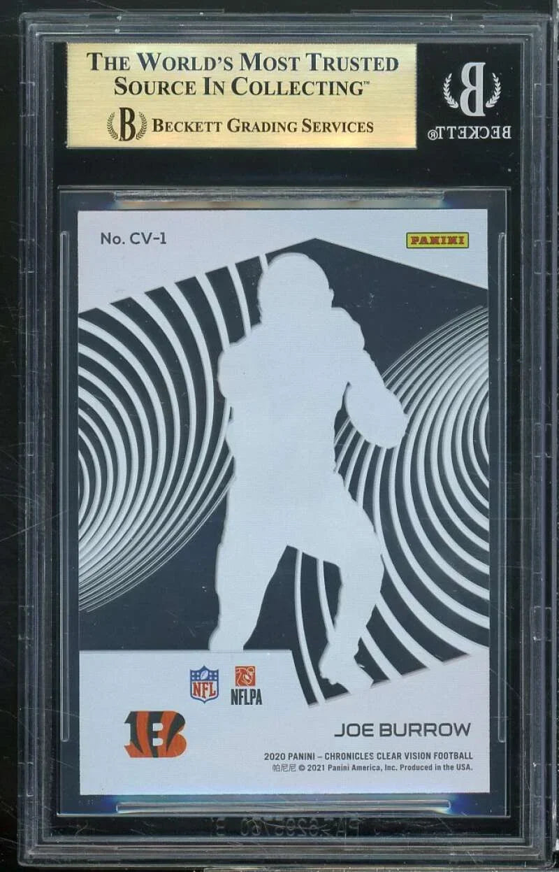 Rookie BGS (9.5 Panini Joe 9.5 #1 9.5 Rookies Vision 9) 10 2020 Burrow Clear