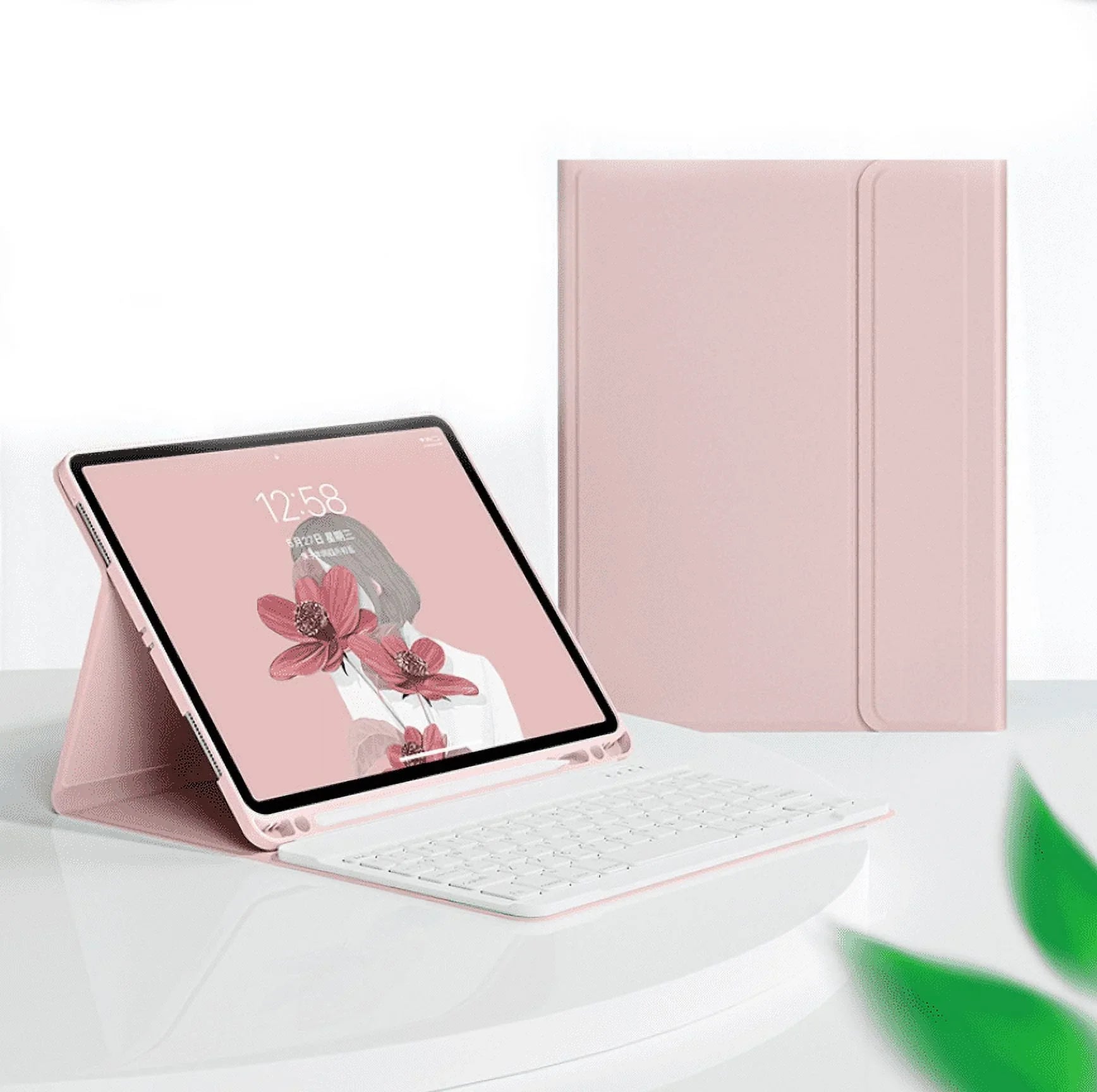 Slim Case 10th Keyboard for Detachable Case with iPad Generation iPad for 10th -pink Protective Holder, Wireless Generation, 10.9 Pencil Case Inch Keyboard