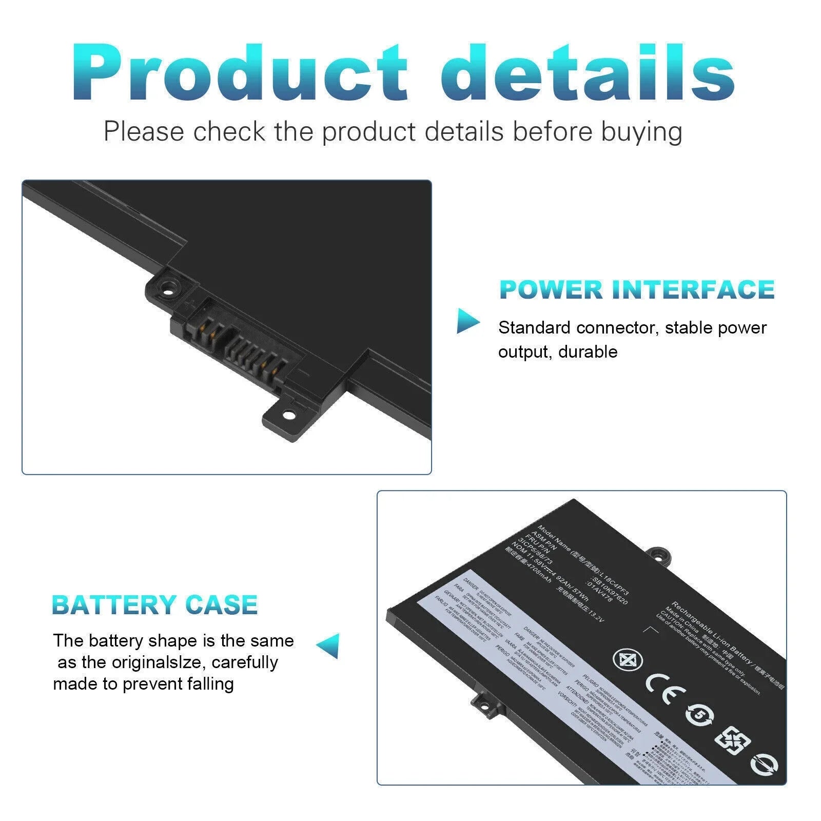 L17L3P71 Battery SB10K97622 T480S OEM ThinkPad 57Wh For Lenovo