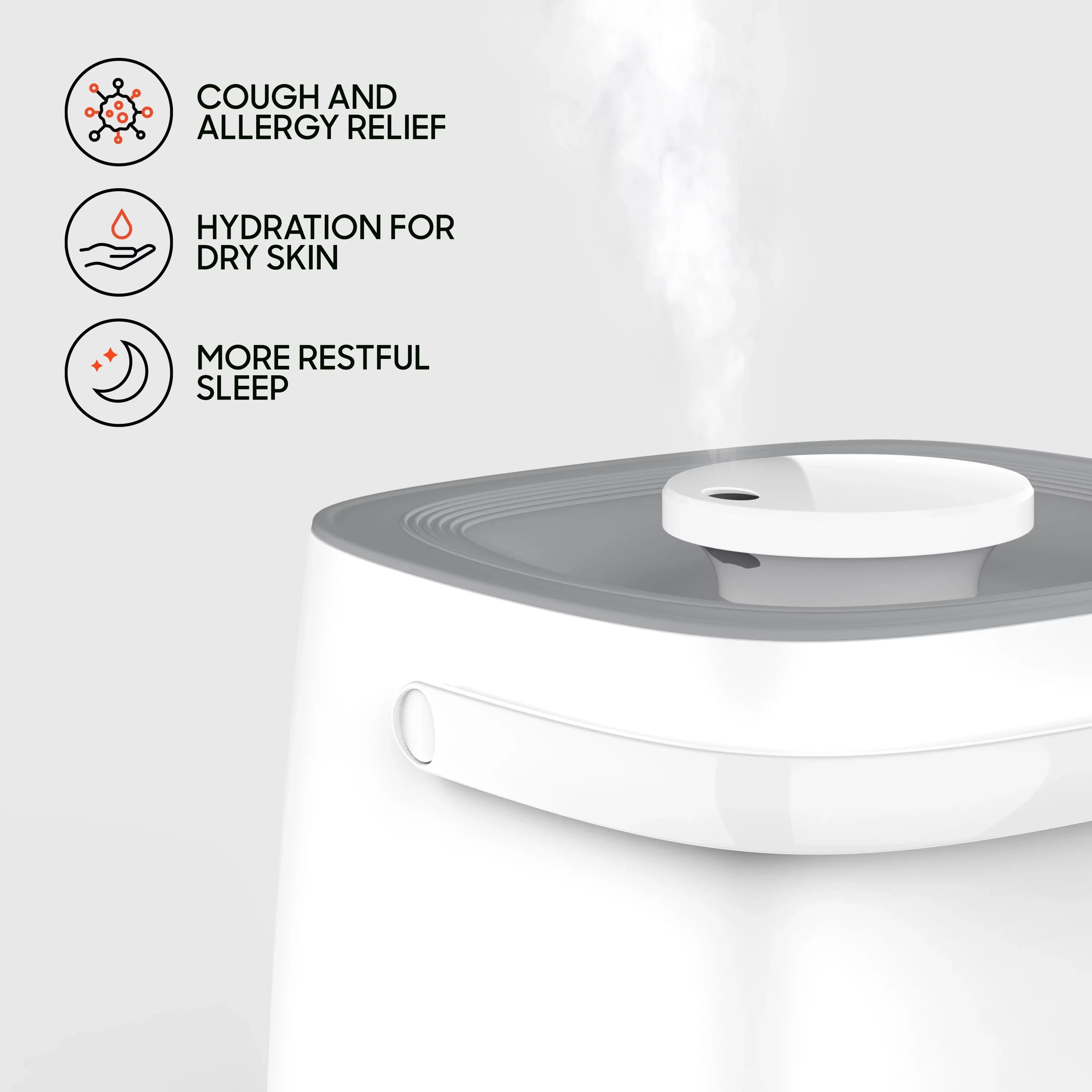 Image Humidifier, White 4 Sharper Mist Ultrasonic (New)