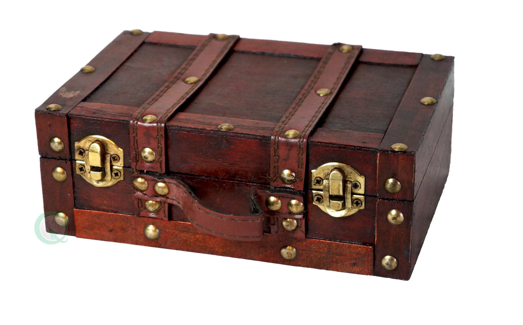 Suitcase Old-fashioned with Straps Small