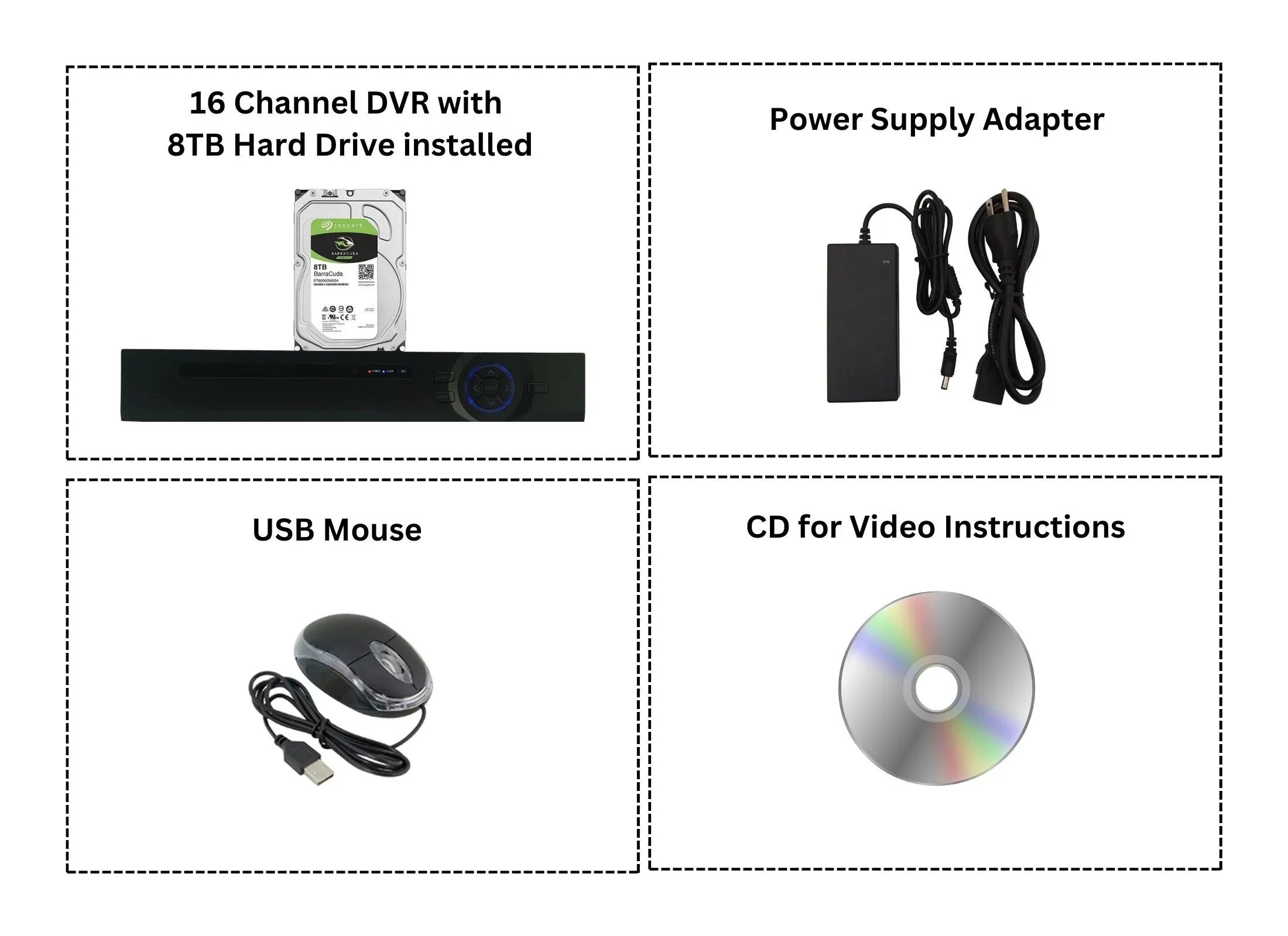 Digital Hybrid CVI Camera Recorder HDD Analog TVI 16 4in1 CCTV Channel Security Evertech Video DVR 8TB AHD H.265