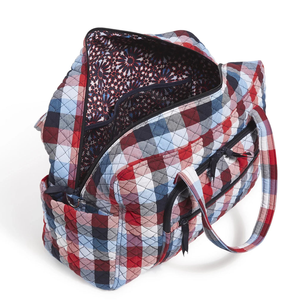Plaid Bradley Patriotic Recycled Weekender Vera Bag Cotton Women's Travel