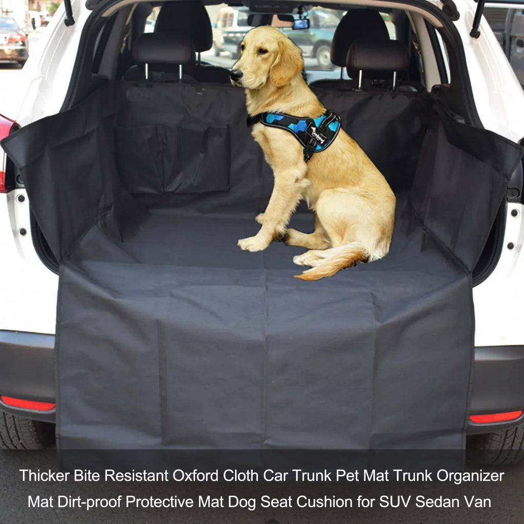 For Mat Dirt-Proof Thicker Mat Resistant Organizer Van Bite Trunk Suv Cloth Trunk Protective Oxford Cushion Pet Car Dog Mat Seat Sedan