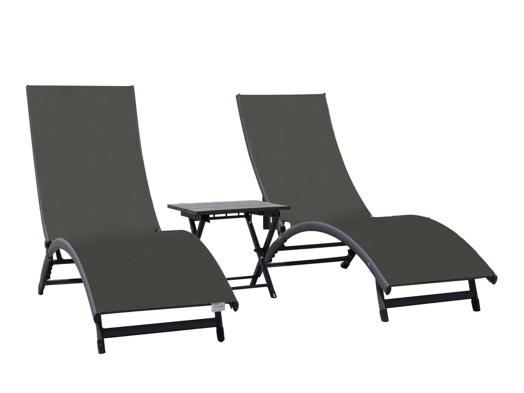 3 69¡± Chairs Collection Aluminium Black Reclining Hamptons The Piece Folding and Set Table