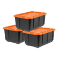 Pack Heavy Orange Utility Tote, Black 108qt/27gal IRIS Tough with Duty Lid 3 USA