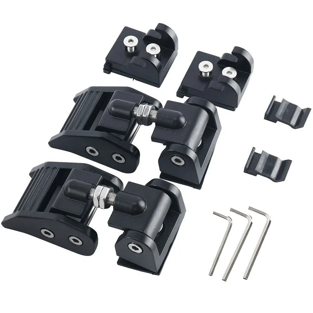 Secure Pack Latch 07-18 2 Onemayship Vehicle Catch Wrangler Hood Protection-Black for US Jeep Front JK Lock