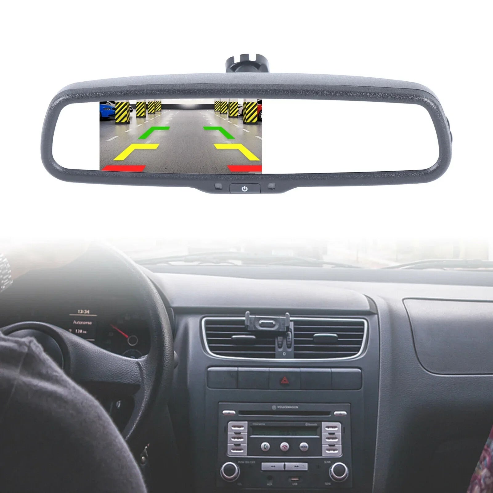 Reverse Dimming Car 4.3" for CNCEST Rear Mirror+Bracket Auto Backup View Parking Camera